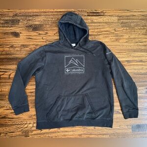 Columbia Sportswear Vintage 90s Faded Black Hoodie Size XL